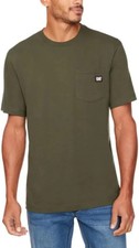 CAT Caterpillar Men's Trademark T-Shirt, Green, Large