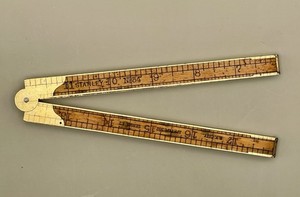 VINTAGE STANLEY RULE AND LEVEL No. 54 24 INCH BRASS BOUND RULE - New Britain CT