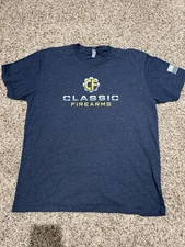 NEXT LEVEL Classic Firearms Graphic Crew Neck Gray Casual Size XL