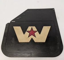 *Stained* Western Star LH 24 Inch Rear Mud Flap w/ Logo - P/N 22-81067-000