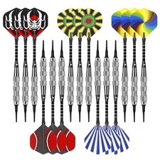 15 Pack Soft Tip Darts, 18 Grams Darts Set for Electronic Dartboard