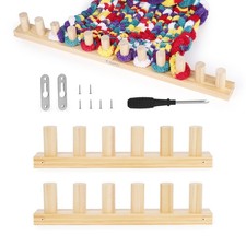 Chunky Knitting Blanket Loom Wooden Knitting Loom Kit for Chunky Yarn with ...