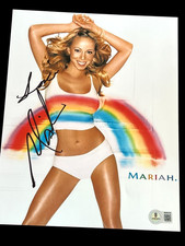 MARIAH CAREY SIGNED AUTOGRAPH 8x10 PHOTO BECKETT BAS AUTO COA D MIMI