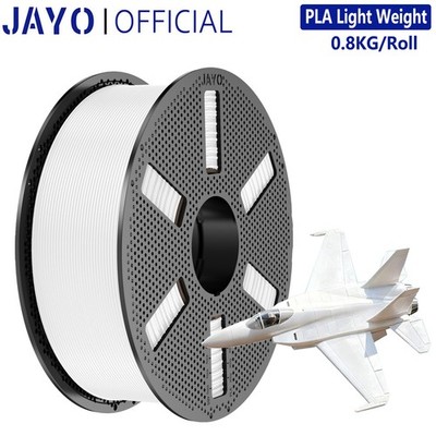 JAYO Light Weight PLA 0.8KG 3D Printer Filament 1.75mm PLA White Low-Density