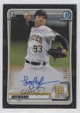 2020 Bowman Draft Chrome Picks Black Refractor 26/75 Logan Hofmann Auto 1g3