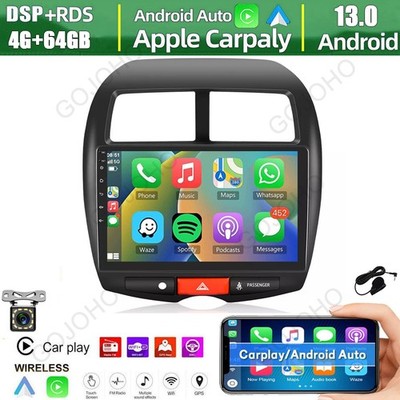 4+64GB Android 13 Carplay For Mitsubishi ASX 2010-2017 Car Stereo Radio Cam GPS