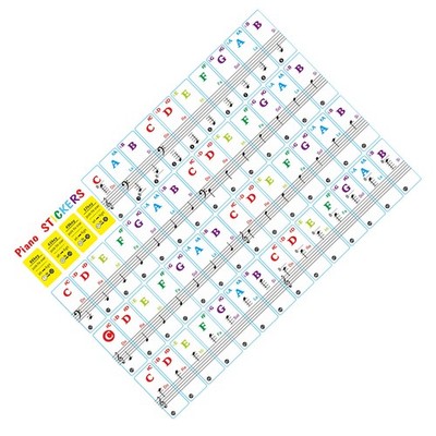 Universal Piano Music Keyboard Plastic Sticker 37/49/61/88 Key Note Removable