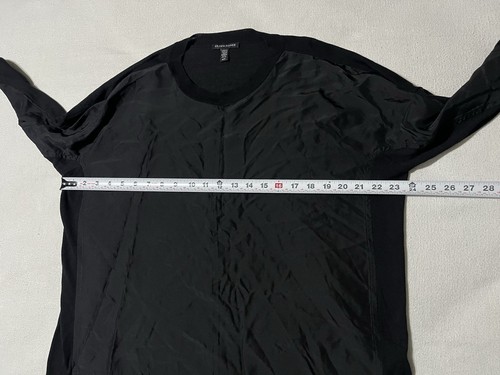 Giacca a vento Eileen Fisher top corpo anteriore sensazione girocollo manica lunga nero - Foto 3 di 8