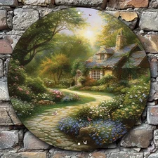 2D Flat2D FlatVintage Cottage And Garden Metal Sign, 20.32 20.32cm, Fun Art Wall