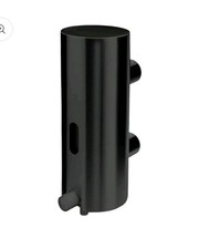 Industrial Soap Dispenser With Indicator Matte Black Steel Wall Mounted