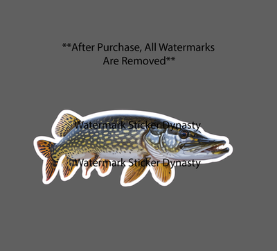 #ad Northern Pike Sticker Fish Outdoor Wildlife Nature Gift Waterproof NEW $2.95