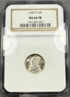 1945-S Mercury Dime 10c - NGC MS66FB - Choice PQ