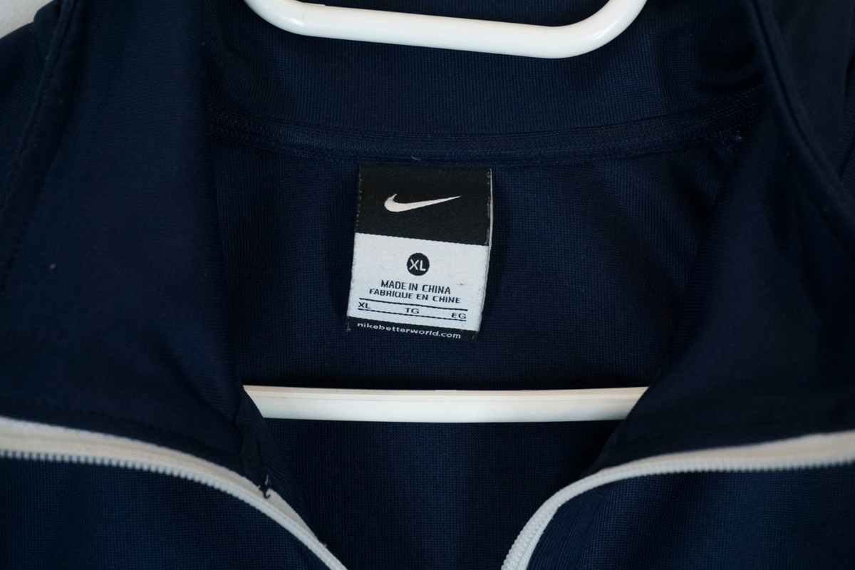 Nike FFF France Navy Blue Track Jacket Men's Size XL | eBay