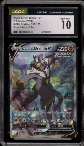 Pokemon Rapid Strike Urshifu V Battle Styles Ultra Rare #153 CGC 10 Gem Mint