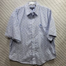 Panhandle Slim Button Shirt Mens XL White Geometric Western Wear