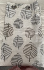Dunelm Lined Eyelet Leaf Pattern Curtains 66x54