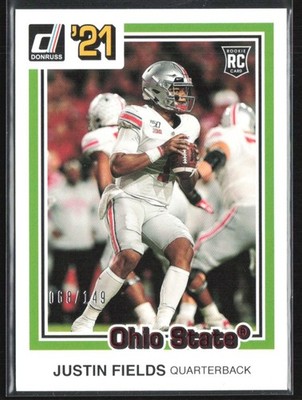 Justin Fields 2021 Panini Chronicles Draft Red Foil RC /149 #33 Ohio State