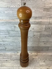 Chef Specialties Pepper Grinder Mill Wooden Tall 17” LG USA Stainless Mechanism