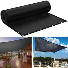 60 Black Sunblock Shade Cloth Taped Edge w/ Grommets UV Resistant Shade Net US