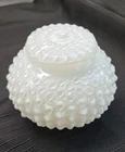 Vintage Hobnail White Milk Glass Lamp Shade Globe Dome 3 1/4" Fitter EC
