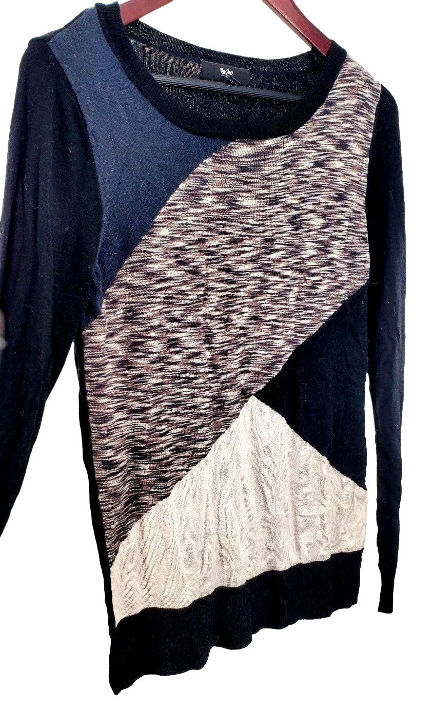 Mossimo Sweater Abstract Patchwork Colorblock Cas… - image 5