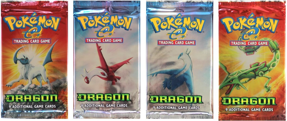 2003 Pokemon Card Game (TCG) - ex DRAGON - Empty Booster Packs Vintage  Wrappers