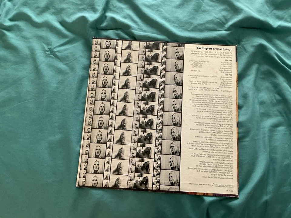 brigitte bardot vinyles. Spécial Bardot Burlington Not For Sale - Photo 2/4
