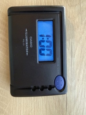 Casio Illuminator Travel Clock Model PQ13 Backlight, Snooze Alarm 12/24 Hour