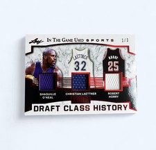 1992 Draft Class History Leaf Shaq O’Neal / Laettner / Horry Multi Patch SN3