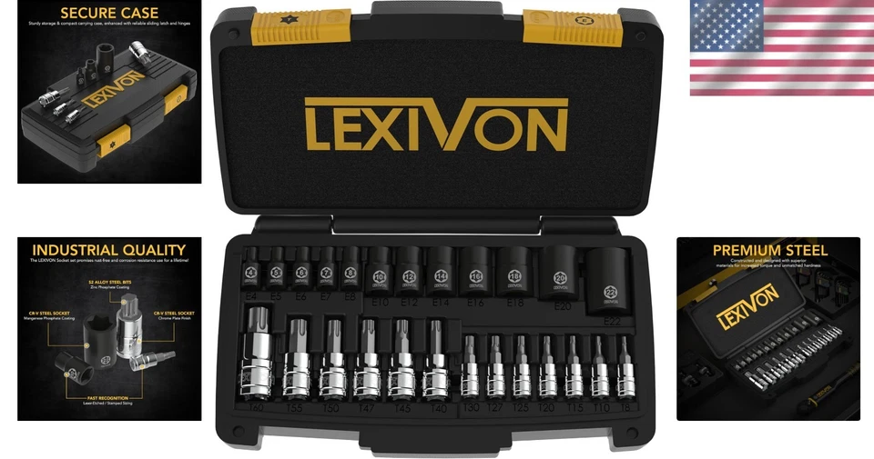 Precision Torx & E-Torx Socket Set | 25-Piece | Storage Case - Image 2 of 4