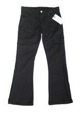 NWT Wallflower Girl Flare Leg Black Cargo Pocket Cotton Stretch Pants Size 12
