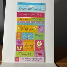 Creative Touch Mom Stickers 1 Sheet Scrapbook Planner Sentiment Sealed Holiday
