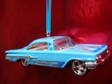 CLASSIC 1960 60 CHEVROLET CHEVY IMPALA Cashmere Blue CHRISTMAS TREE ORNAMENT