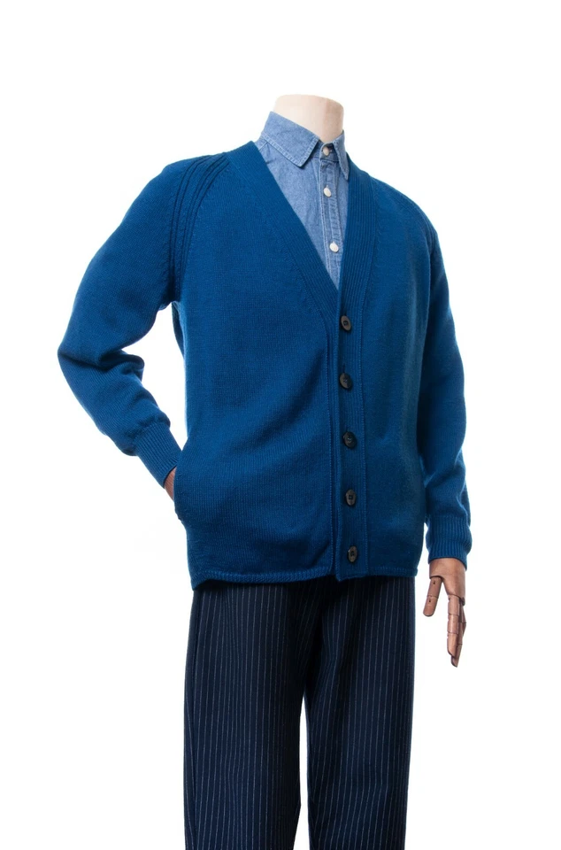 Men's MAISON MARTIN MARGIELA Blue Navy Cardigan Sweatshirt Size XS - Image 2 of 4