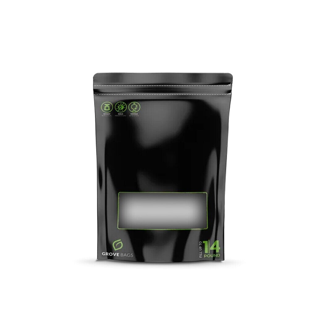 Grove Bags TerpLoc Window Pouch 7G 1/4 28G 1 OZ 1/2 454G LB 2LB