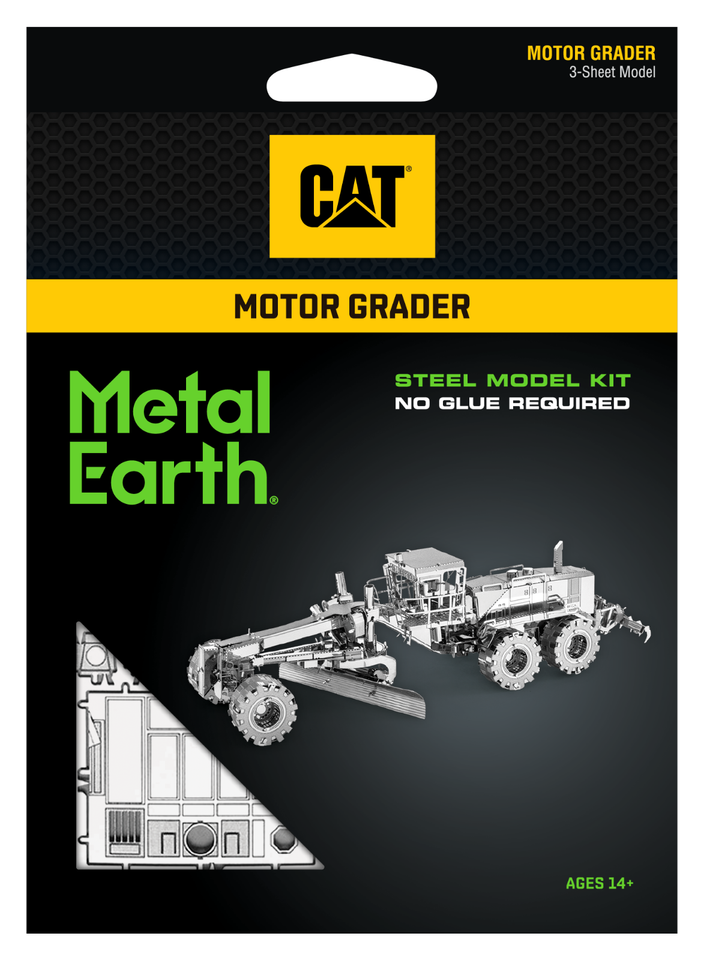 Fascinations Metal Earth CAT Caterpillar Motor Grader 3D Laser Cut DIY ...