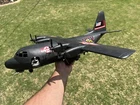 Vintage 1980'S GI JOE Black Eagle Military Gunship TS-348298 Cargo Airplane Toy