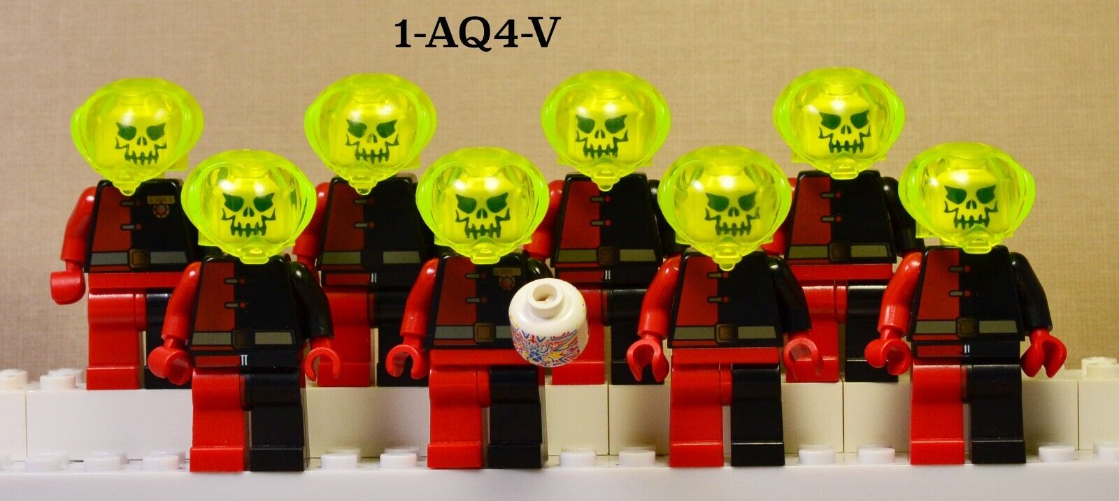 Lego Alpha Team Minifigures Lot of 8 Ogel Minion Villains Skull Neon