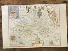 1953 vtg original magazine photo virginia the virginian sea map