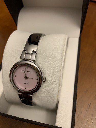 Anne Klein Watch Genuine Diamond Adjustable Bracelet Ladies New With Box/instruc - Picture 5 of 10