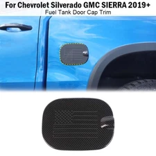 Carbon Gas Door Fuel Tank Cover Accessories For Chevy Silverado GMC Sierra 19-23