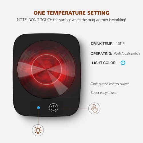 Coffee Mug Warmer Smart Candle Warmer Electric Cup Warmer with Aluminum Met - Picture 3 of 7