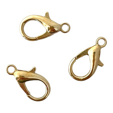 20 KC Light Gold 16x8mm Lobster Clasps Beading Connectors Bead Findings