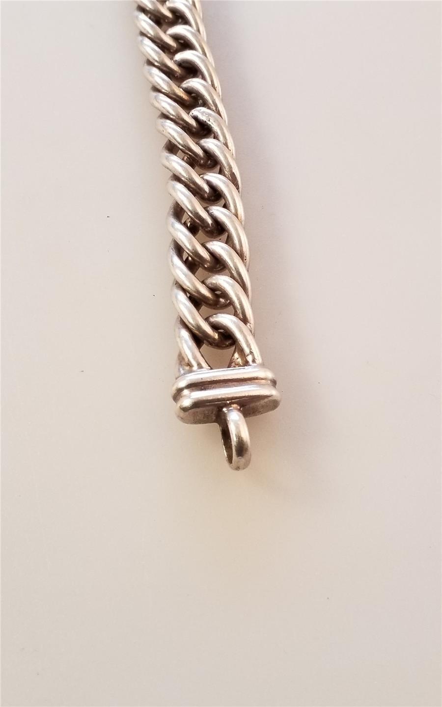 Authentic 925 Striling Silver Chain Bracelet  21c… - image 3