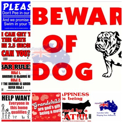 78 DESIGNS Fun Warning Sign Vinyl Decal cheerful novelty gifts for any occasion