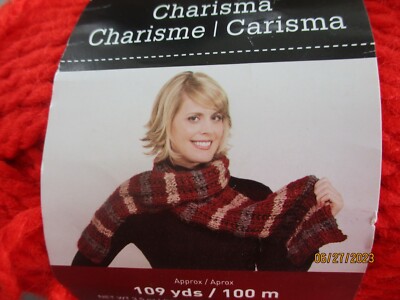 Loops & Threads Charisma TRUE RED  3.5 oz 100% Acrylic 109 yds Bulky Wt #5