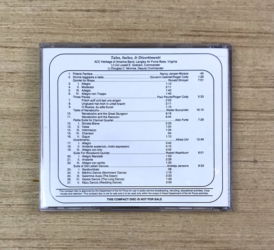 Tales Suites and Divertimeni Heritage Band of America CD Foto 2 de 3