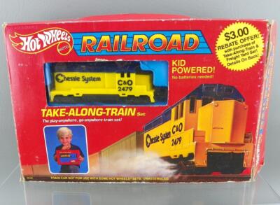 Vintage Hot Wheels Railroad Take-Along-Train Chessie System Engine Track  Set NEW
