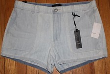 VINCE 100 COTTON 4-POCKETCHAMBRAY SHORTS SZ 30