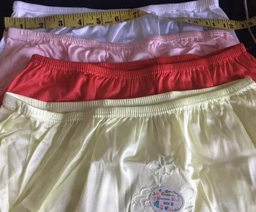 2P.C SIRALENA DREAM GIRL 100% NYL0N Full BRIFES WITH EMBROIDERY FLOWERS - 第 3/6 張圖片